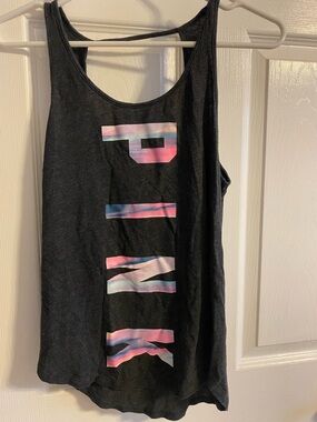 PINK Victoria's Secret Charcoal Gray Tank Top